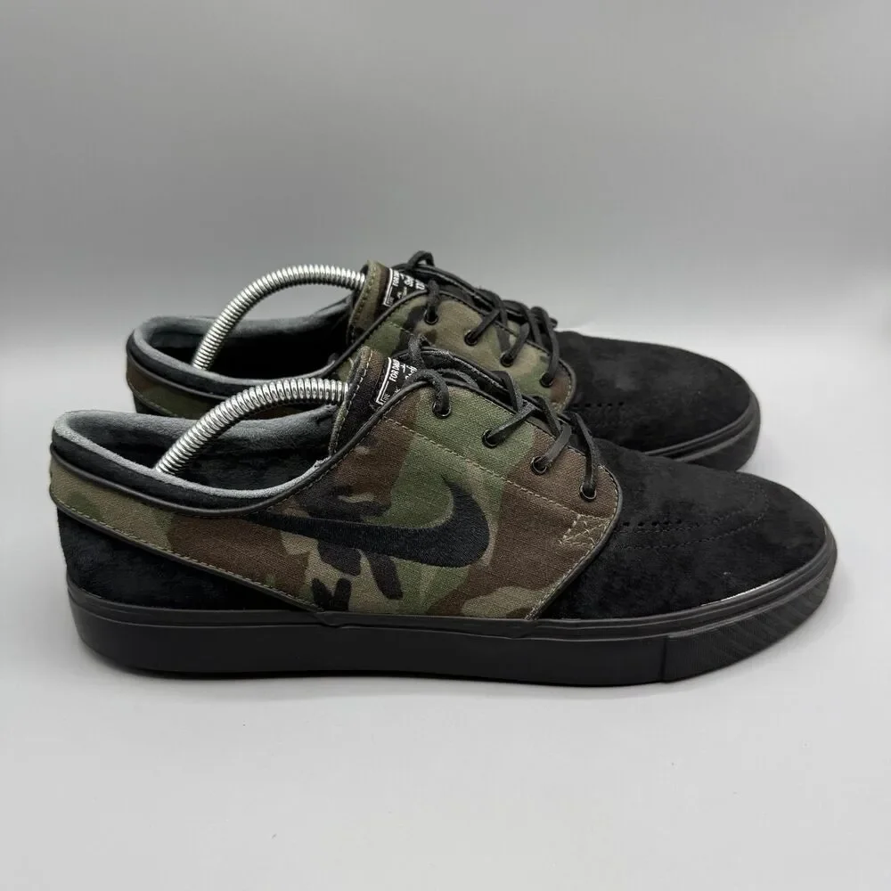 Nike SB ZOOM Stefan Janoski OG Men’s Black Suede Green Camo Size 11